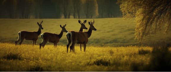 Deer walking through hunting land in Ohio